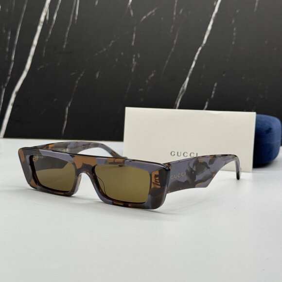 NEW GG1331S 006 GUCCI SUNGLASSES GREY HAVANA BROWN UNISEX EYEWEAR GUCCI - Picture 1 of 16